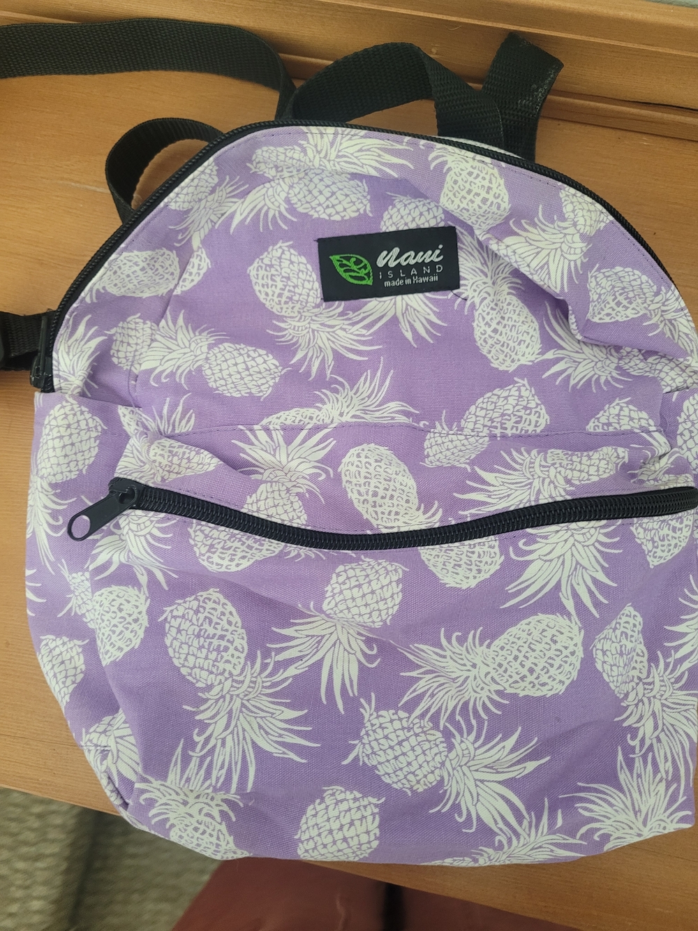 Nani Island Purple Pineapple Print Mini Backpack